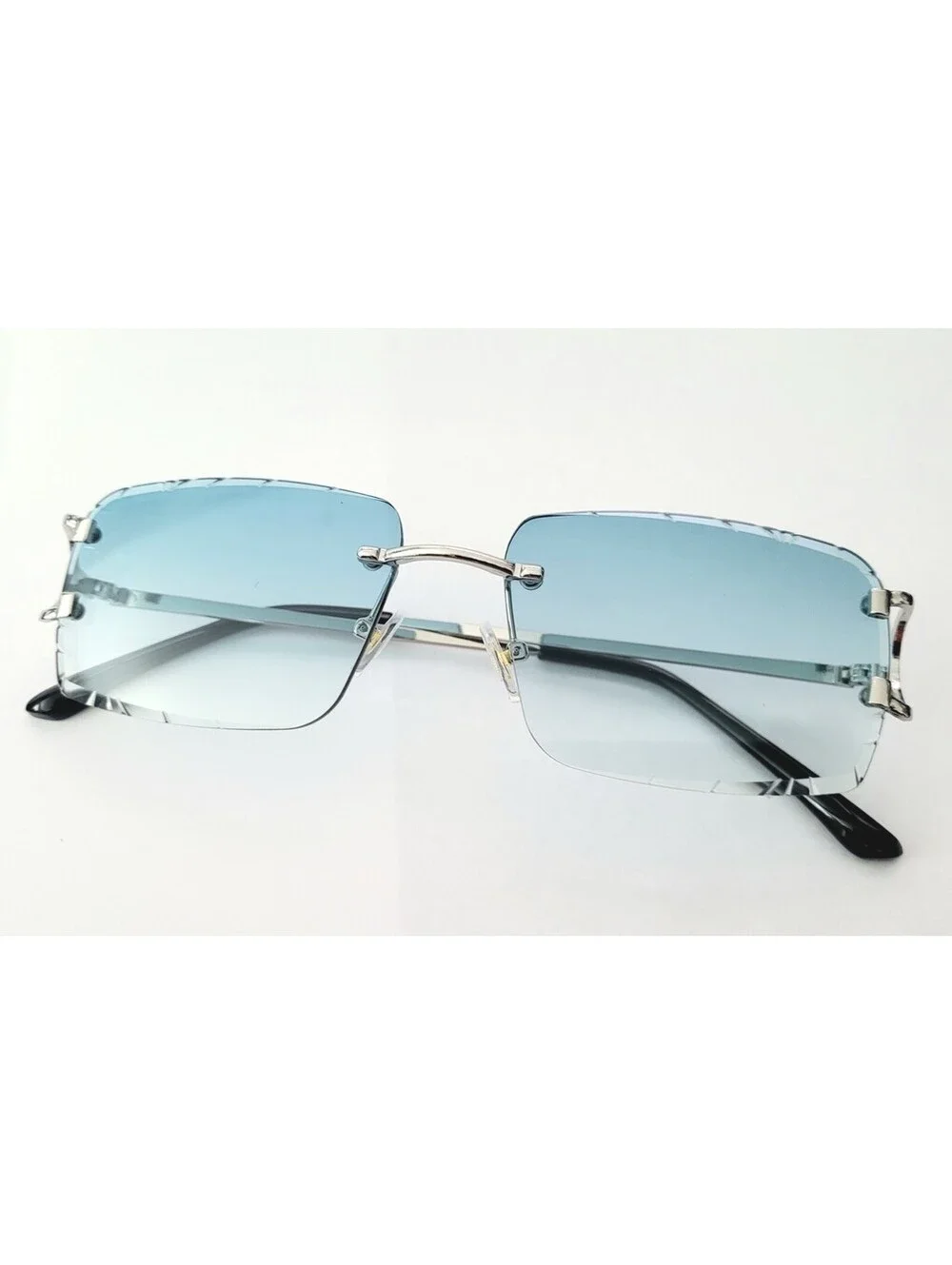 Piccadilly Sil Blu Gradient C Diamond Cut Designer Sunglass